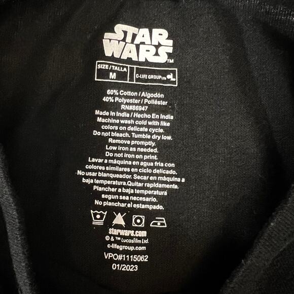 Star Wars Darth Vader Stormtrooper Retro Graphic T-Shirt Men’s Medium Black - Picture 3 of 8